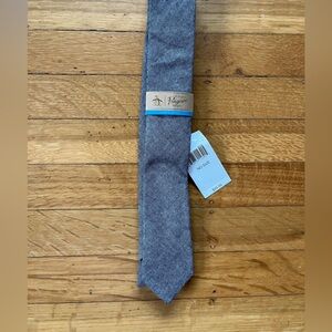 Vintage Penguin preppy grey cotton skinny tie NWT punk normcore unisex butch